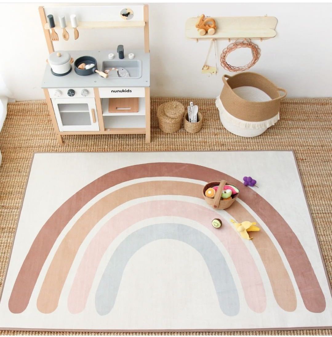 Thickening Nordic Kids Rainbow Playmat Baby Play Mat Crawling Mat - Anti-Slip Floor Mat